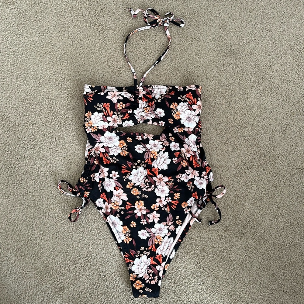 Floral bathing suit